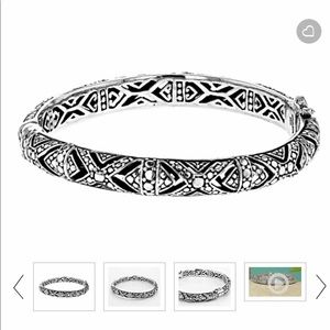 Sarda Artisans of Bali Sterling Silver “X” Bangle